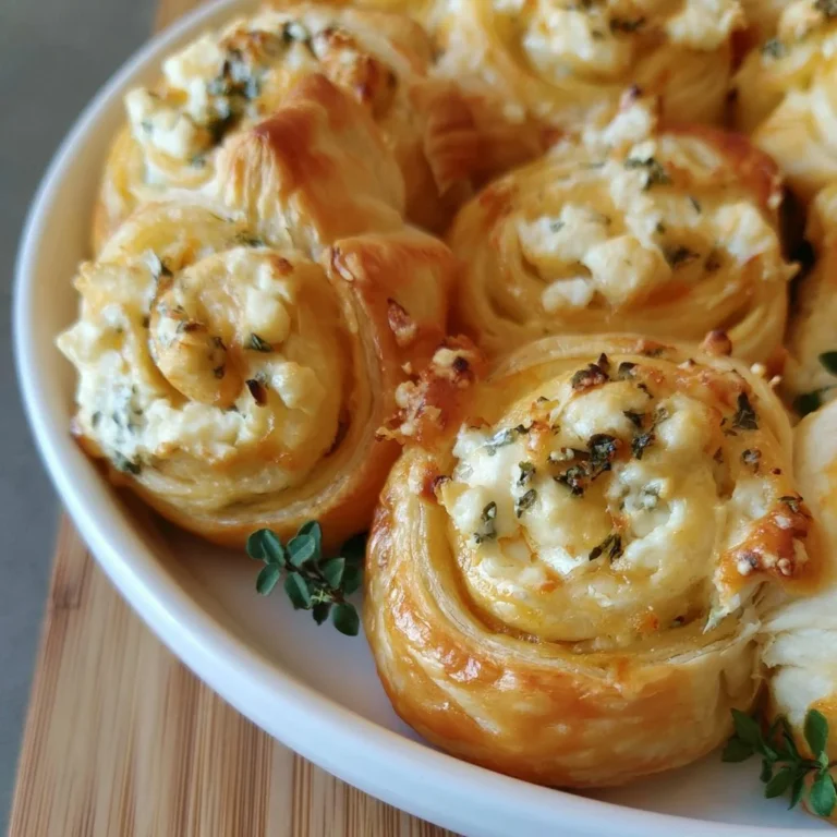 Blätterteig-Feta-Schnecken frisch aus dem Ofen