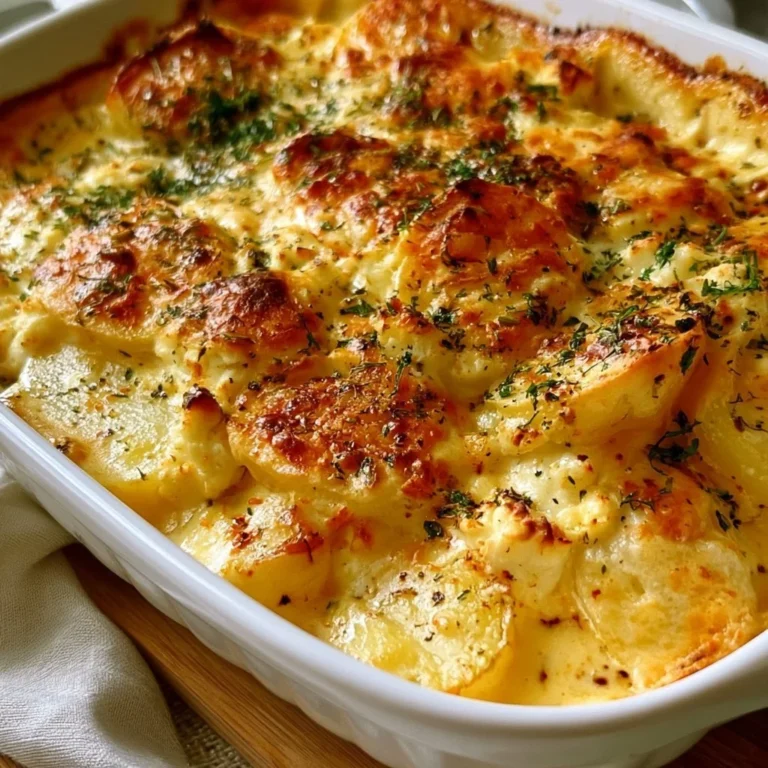 Cremiger Feta Kartoffel Auflauf aus frischen Zutaten
