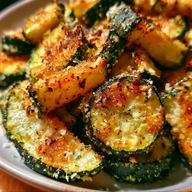 Knusprige Knoblauch Parmesan Zucchini frisch aus dem Ofen