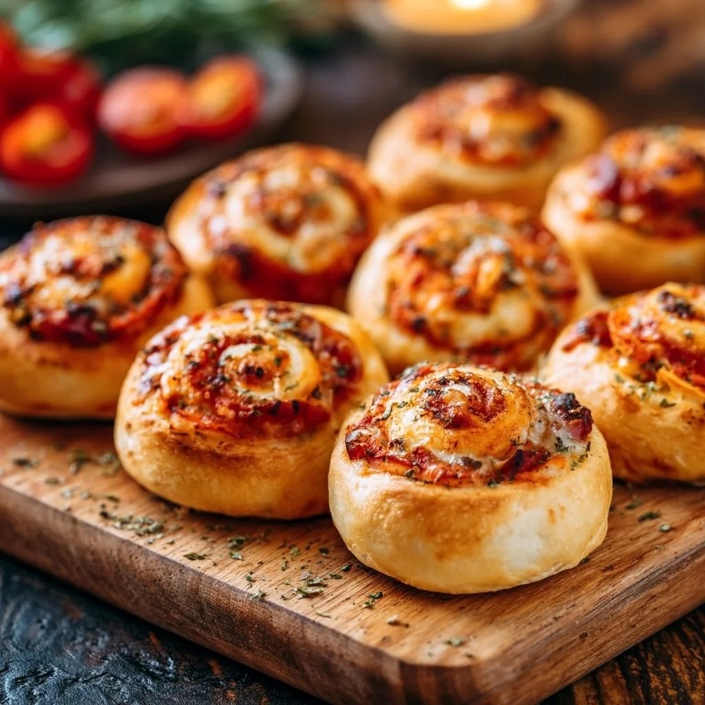 Einfache Pizzaschnecken aus dem Ofen