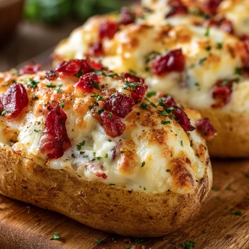 Gefüllte Kartoffeln nach Flammkuchen-Art