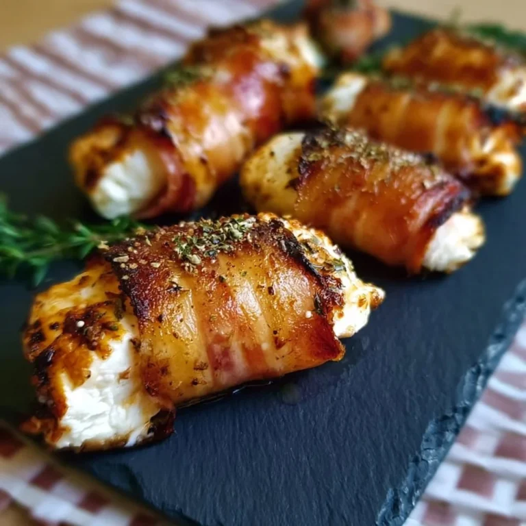 Gegrillte Feta-Schinkenröllchen auf einem Grill platziert