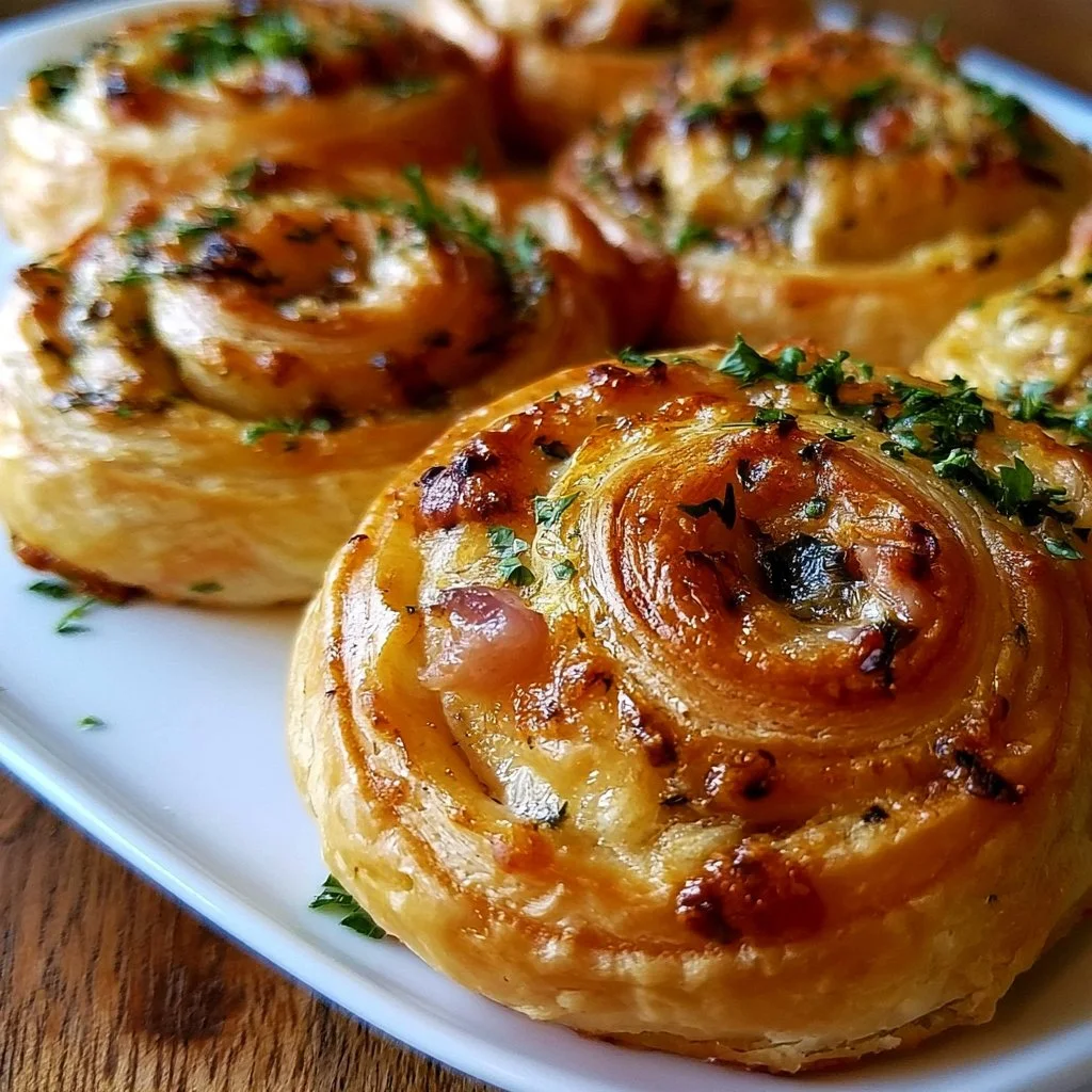 Herzhafte Blätterteigschnecken