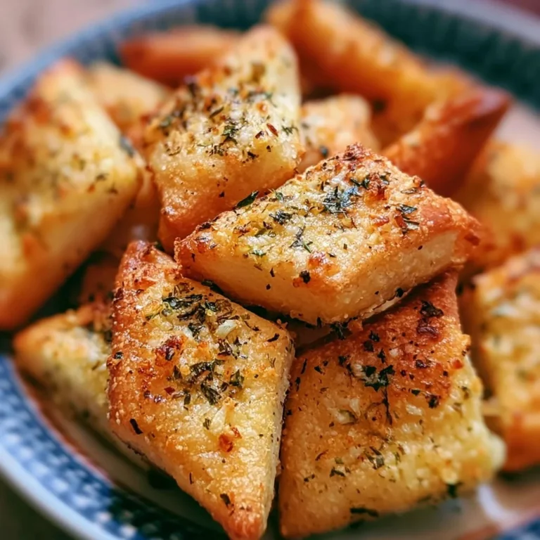 Knoblauch Ecken - leckeres Rezept für knusprige Snacks