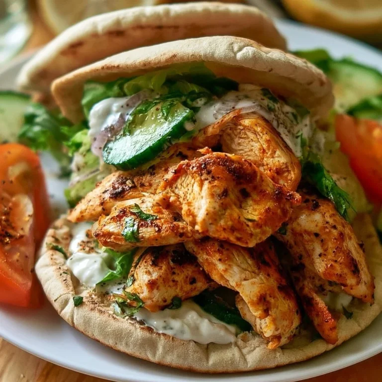 Knusprig gewürztes Hähnchen Pita mit frischen Zutaten serviert.