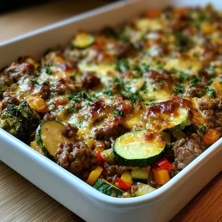 Leckerer Low-Carb Hackfleisch-Gemüse-Auflauf aus frischen Zutaten