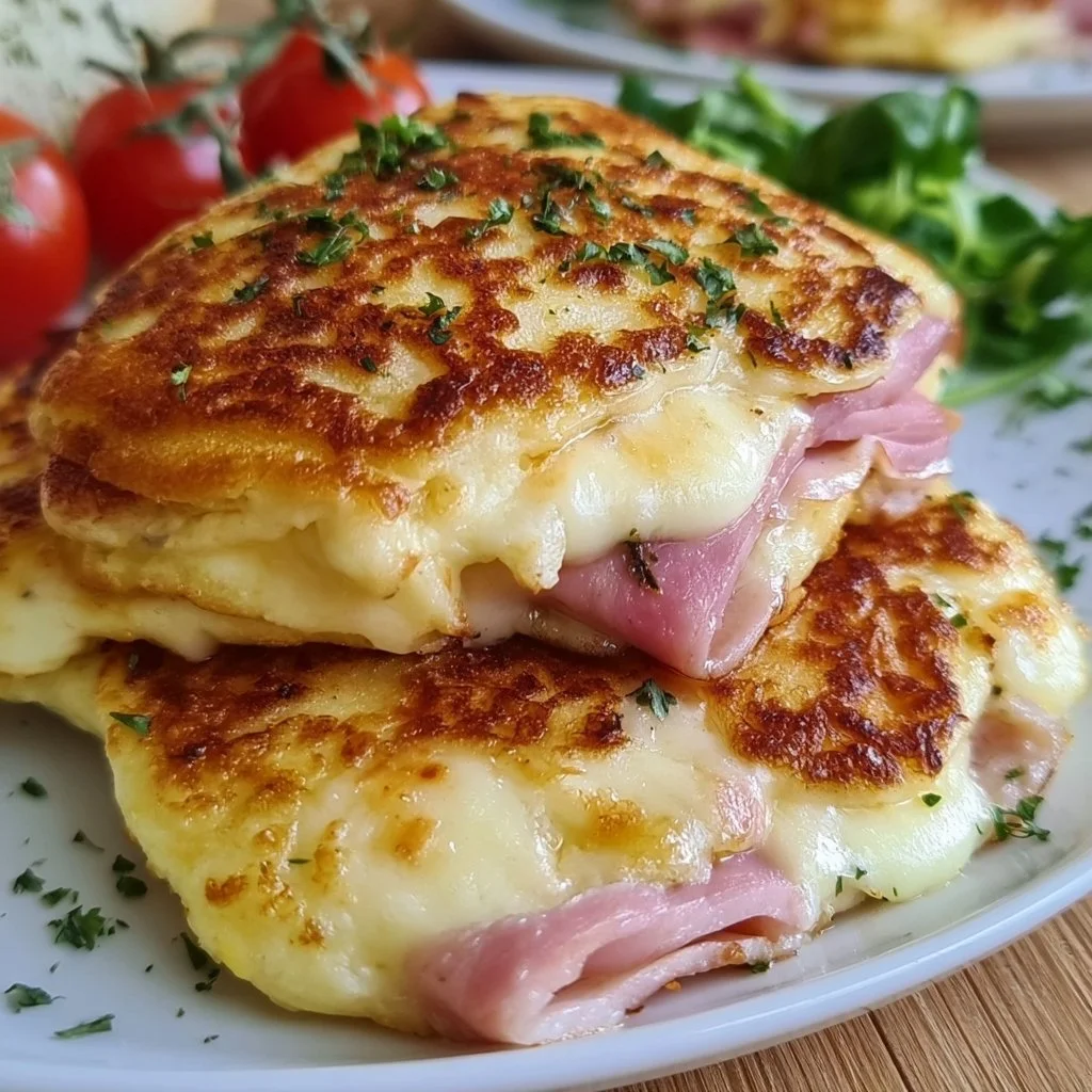 Low Carb Schinken-Mozzarella-Pfannkuchen