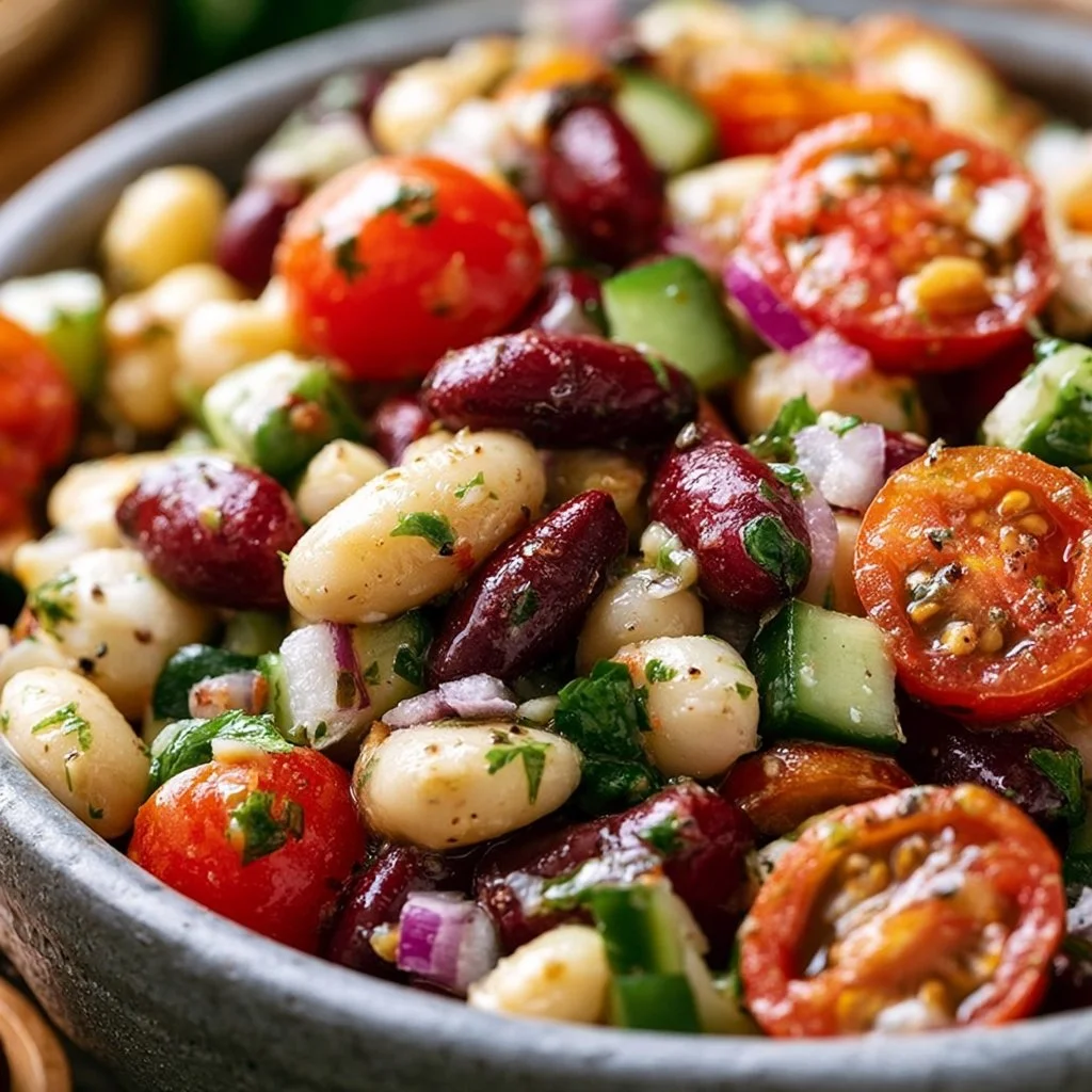 Mediterraner Bohnensalat