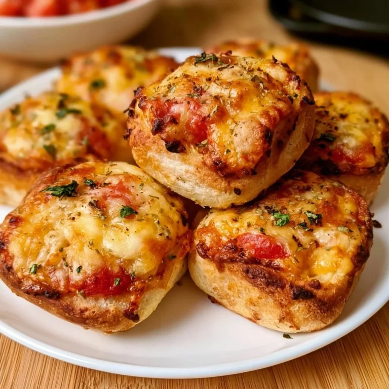 Schnelle und knusprige Pizzabrötchen aus dem Airfryer mit köstlichem Belag