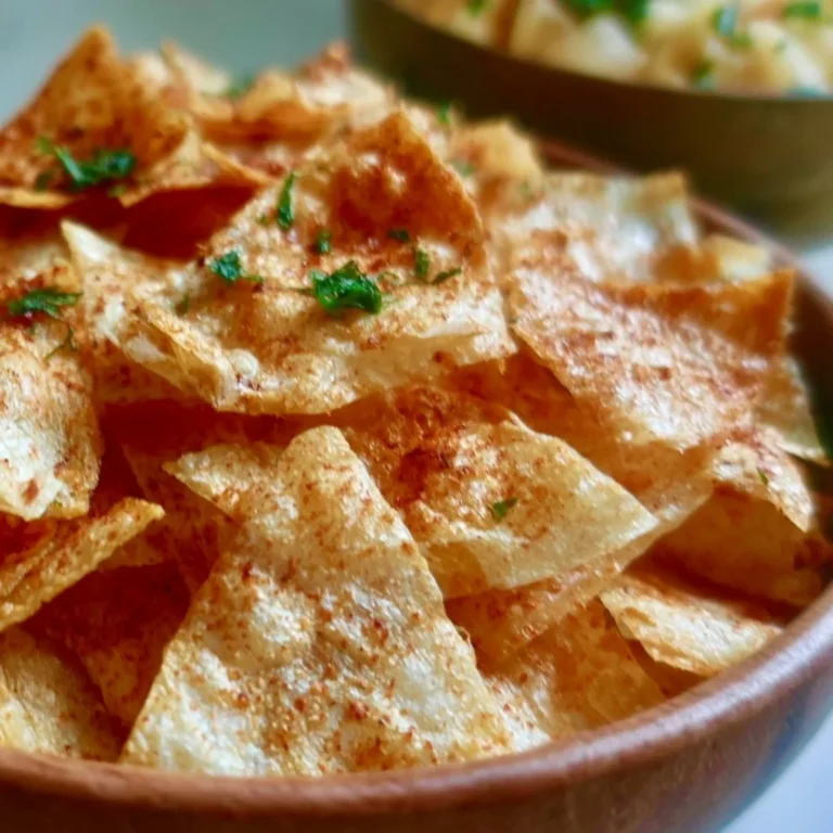 Reispapier Chips aus dem Airfryer - knusprig und lecker zubereitet