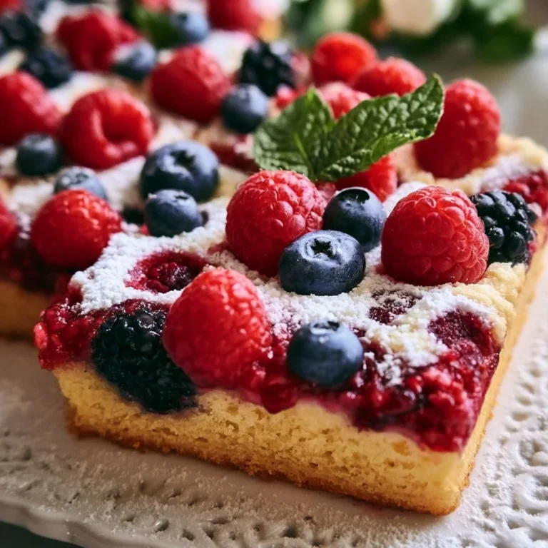 Sommerlicher Beeren-Blechkuchen mit frischen Früchten und lockerem Teig