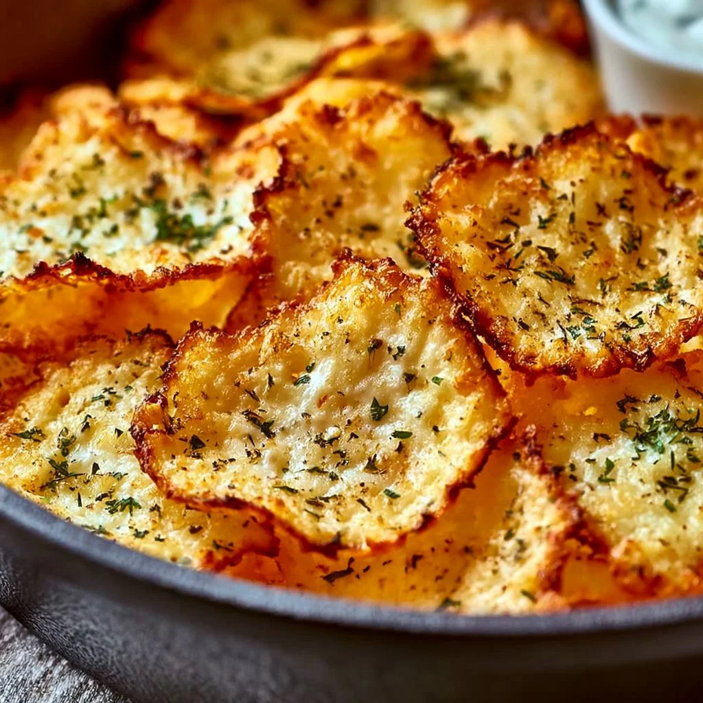 Super knusprige Hüttenkäse Chips