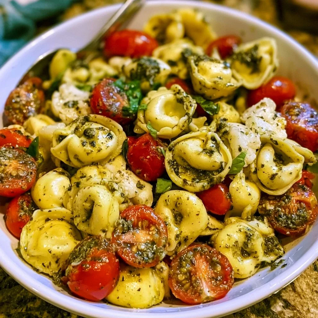 Tortellinisalat mit Pesto - Frischer Nudelsalat für den Sommer