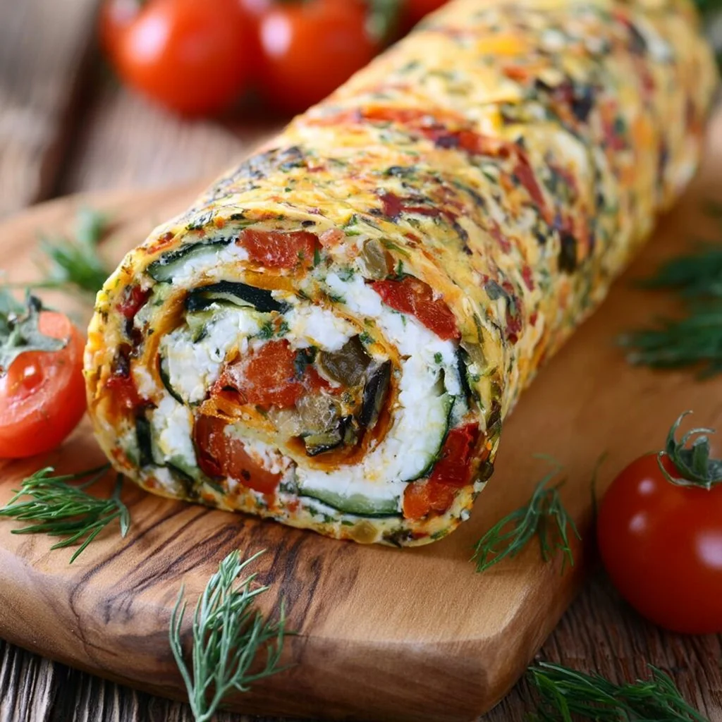 Vegetarische Gemüserolle mit Frischkäse & Feta