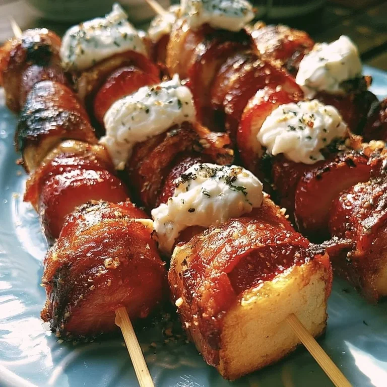 Gegrillte Erdbeer-Shortcake-Spieße auf einem Teller
