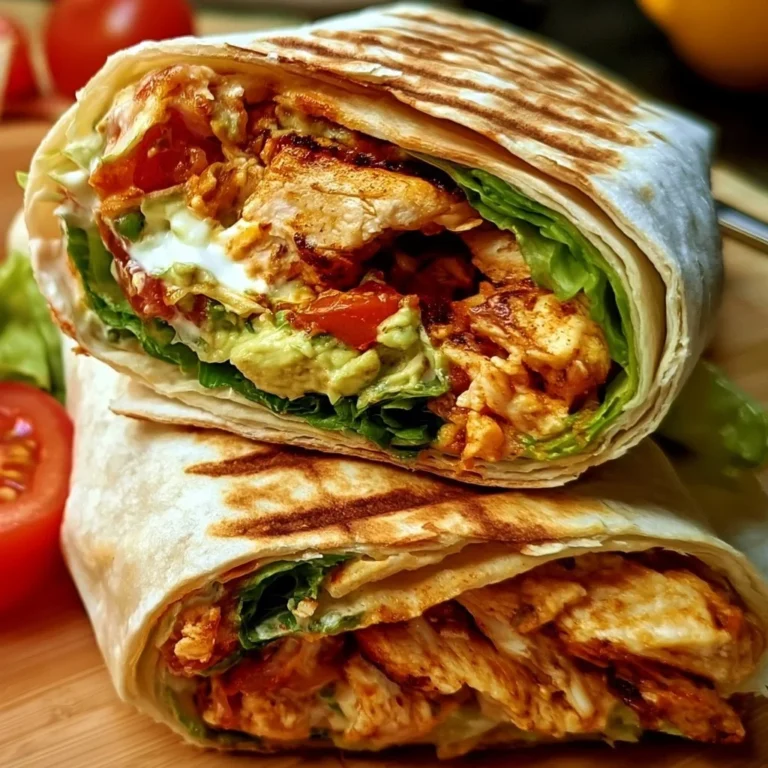 Gesunde Hähnchen-Crunch-Wraps auf einem Teller angerichtet