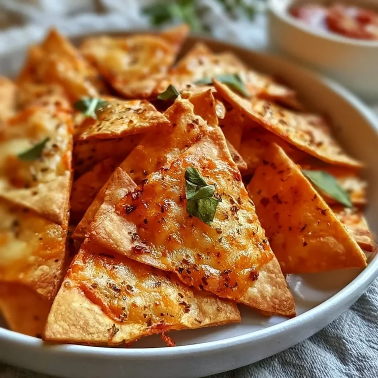 Knusprige Pizza-Chips auf einem Teller serviert