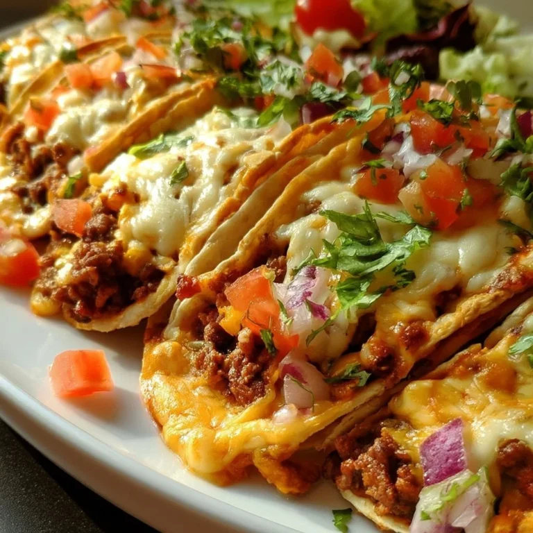 Ofen gebackene Käse-Tacos mit einer köstlichen Käsefüllung